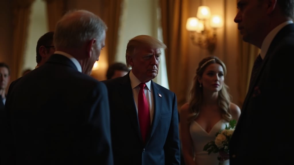 Iran crisis allows Trump to miss son's wedding